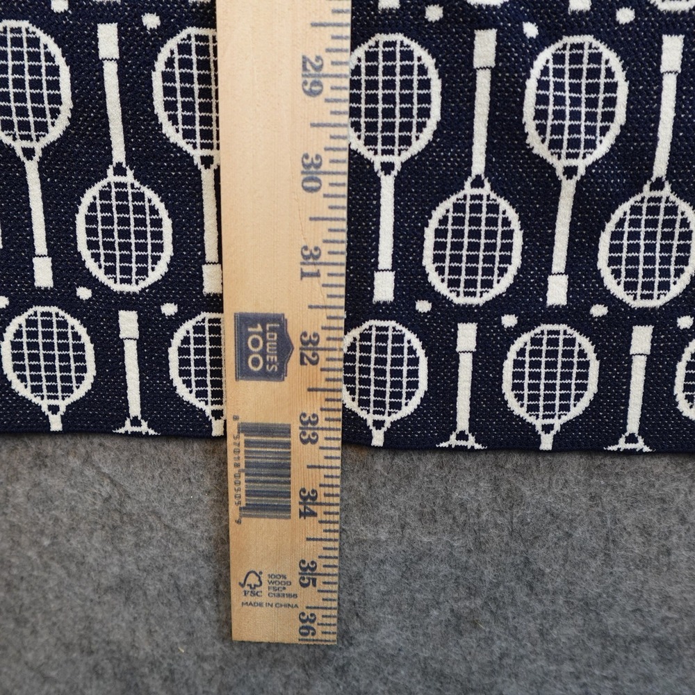 Tory Burch Dress Womens Medium Tory Burch Tech Knit Polo Tank Navy Racquets AOP - Picture 4 of 10